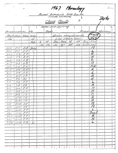 Pruned Check Plants Inside Exclosure
