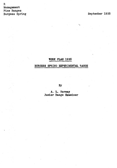 Work Plan 1935