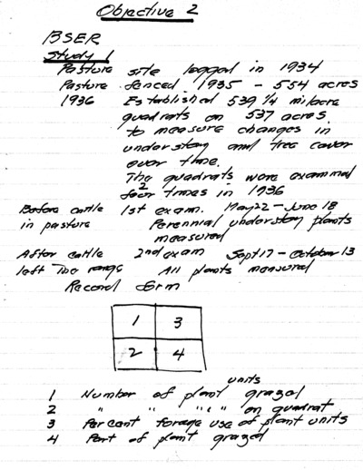 Description Notes of Pasture Study