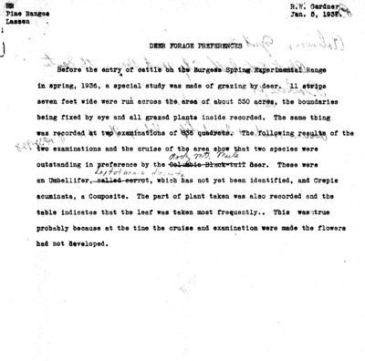 Deer Forage Preferences