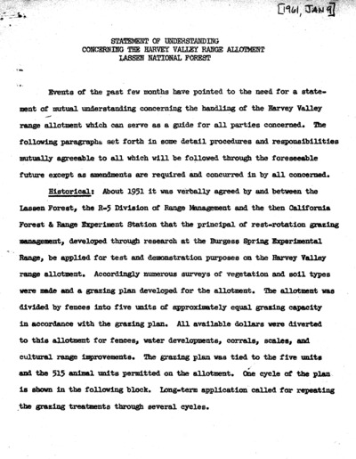Statement of Understanding
