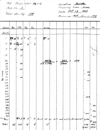 Badger Wells, pine regeneration quarter mile plots