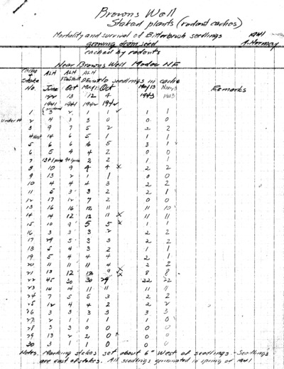 Browns Well, Purshia tridentata survival