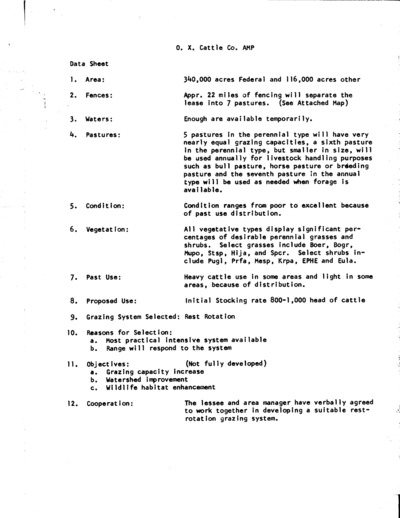 California Bureau of Land Management Riverside District, O. X. Cattle Co