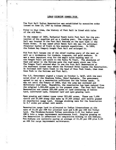 Idaho Bureau of Indian Affairs Fort Hall Indian Reservation