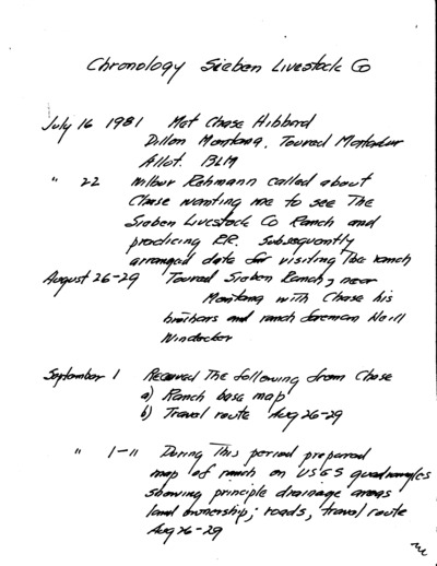 Montana Private, Sieben Livestock Company