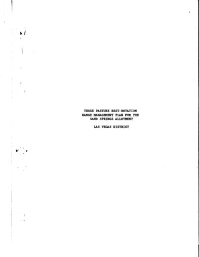 Nevada Bureau of Land Management Las Vegas District, Sand Springs