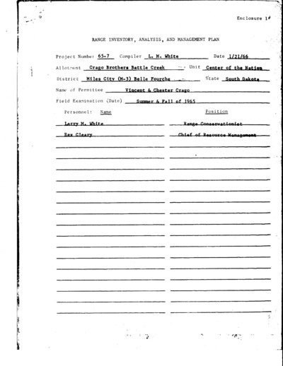 South Dakota Bureau of Land Management Belle Fourche District, Crago Brothers
