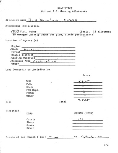 Montana Bureau of Land Management Butte District, Headwaters Resource Area