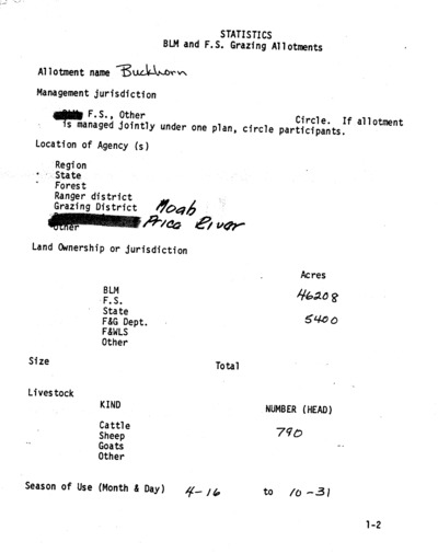 Utah Bureau of Land Management Moab District