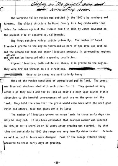 History of Grazing