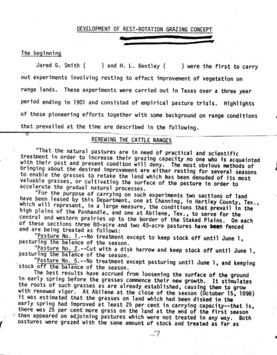 Rest-Rotation History, Background, Development Concepts