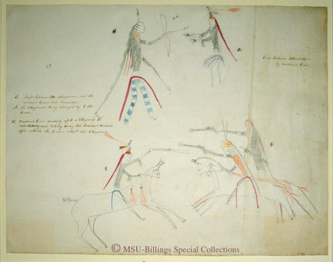 Crow Indian War Record Illustration