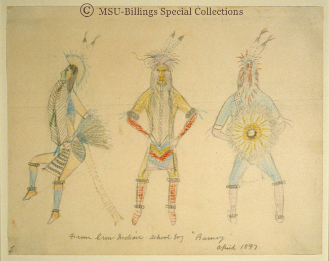 From Crow Indian school boy 'Barney'