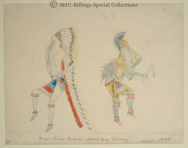 From Crow Indian school boy 'Barney'