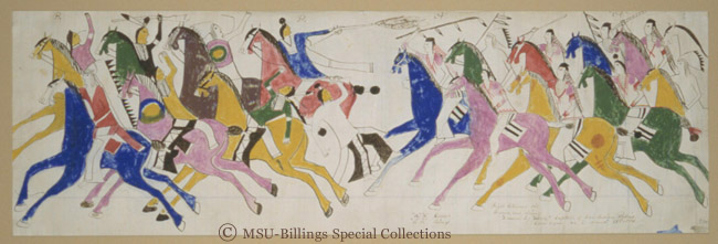Fight between the Crows and  Sioux
