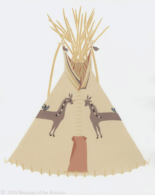 Donkey Tipi of Mary Rides at the Door and Rides at the Door