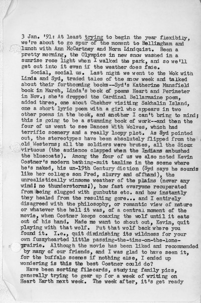 Ivan Doig diaries, 1991