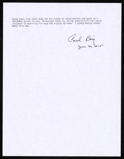 Ivan and Carol Doig Christmas Letters, 1986-2018