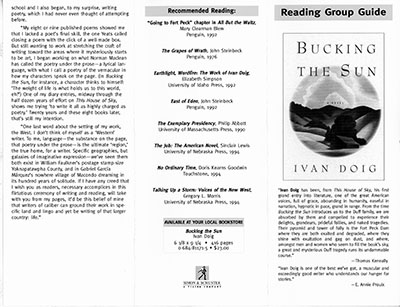 Bucking the Sun - Reading Group Guide