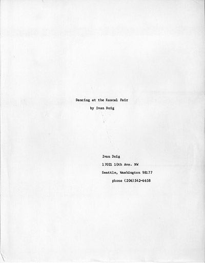 Dancing at the Rascal Fair - typescript & pasted page proofs, pp. 1-672