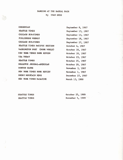 Dancing at the Rascal Fair - reviews