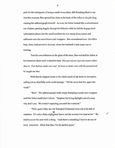 The Eleventh Man - Ivan's changes on Harcourt printout (cont.), pp. 9-480