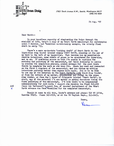 Heart Earth - August 1992 manuscript draft
