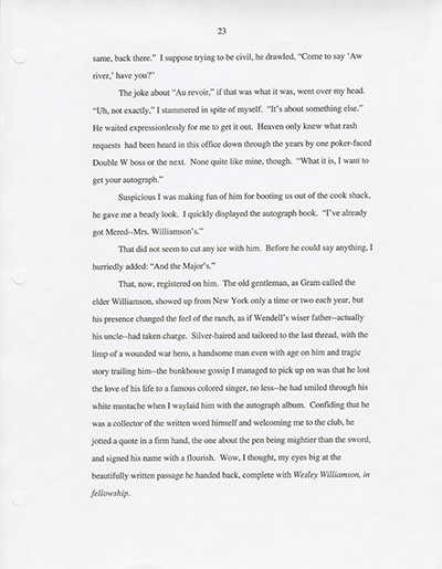 Last Bus to Wisdom - early manuscript drafts with corrections