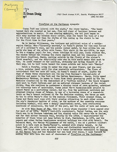 Prairie Nocturne - early versions of opening scene & early prospectus