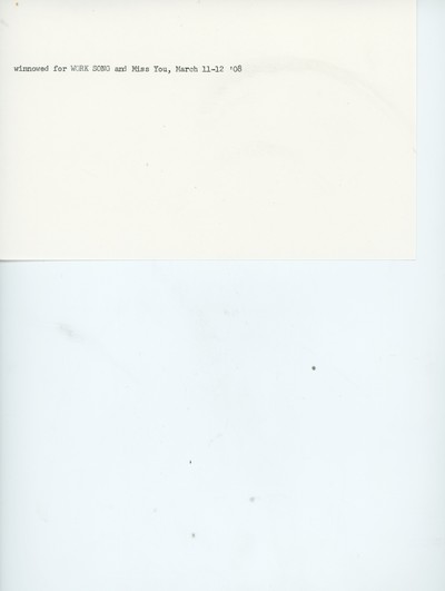 Prairie Nocturne - notes and unused