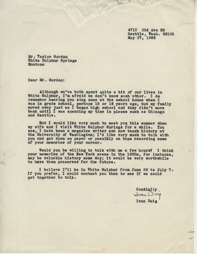 Prairie Nocturne - Taylor Gordon general research