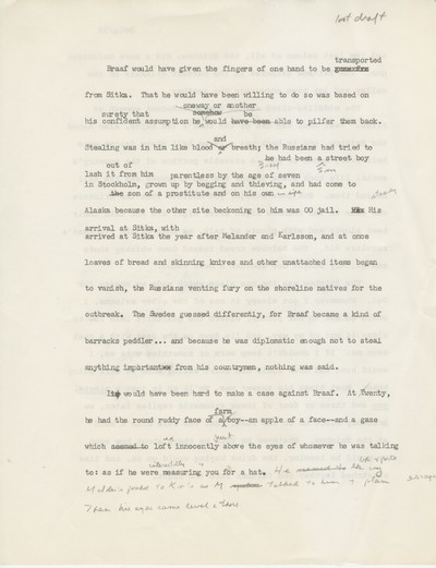 The Sea Runners - typescript of manuscript