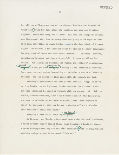 The Sea Runners - rough draft sent for typescript
