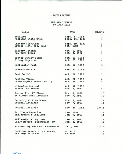 The Sea Runners - reviews