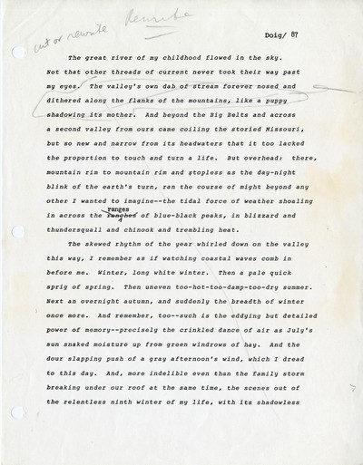 This House of Sky - revisions