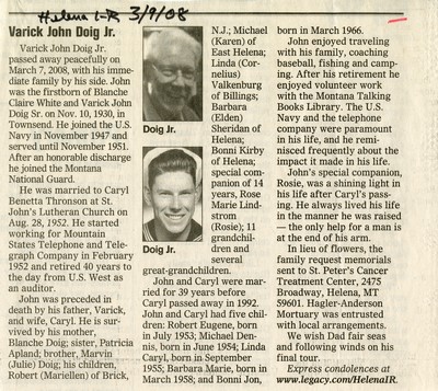 This House of Sky - family history