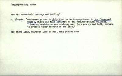 Bucking the Sun--Summer of '36, finger printing