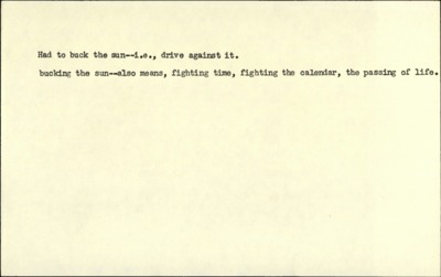 Bucking the Sun (cont.)--Plot