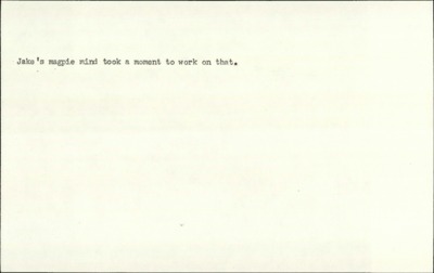 The Eleventh Man (cont.)--Jake Eisman