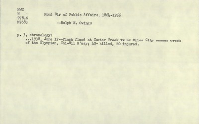 English Creek--1930's details