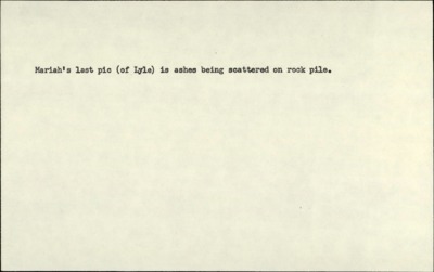 Mountain Time--Ashes @ rock pile