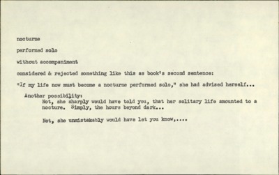 Prairie Nocturne--Ideas