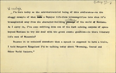 Speeches--Conrad & Browning