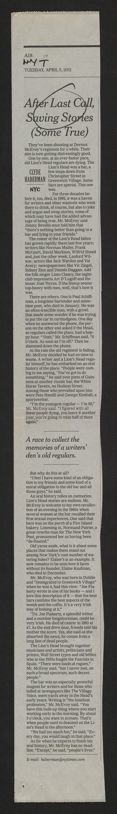 Anecdotes and storytelling