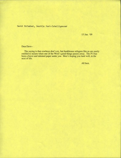 Letters 2009