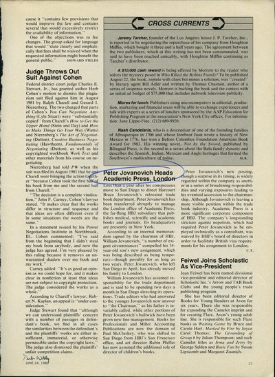 Harcourt Brace Jovanovich - general correspondence