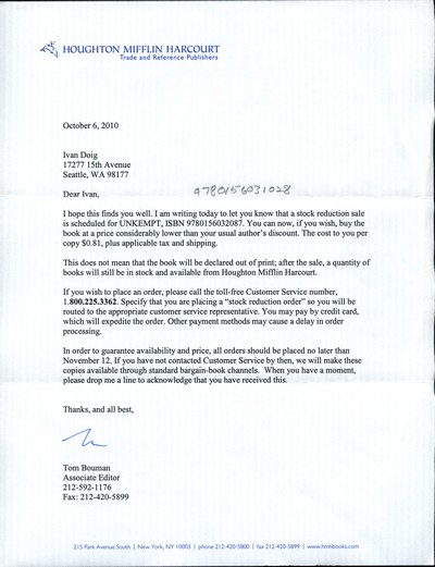 Harcourt Brace Jovanovich - general correspondence (cont.) [011]