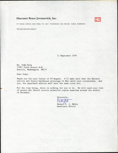 Harcourt Brace Jovanovich - This House of Sky (cont.) [007]