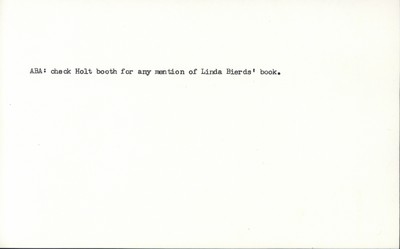 Harper & Row paperback correspondence